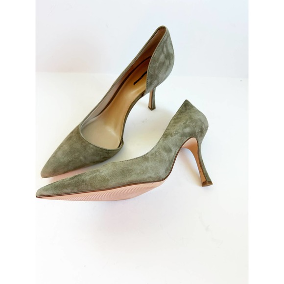 Ann Taylor Shoes - ANN TAYLOR D'Orsay Suede Pumps Green Suede Heels  9M